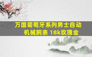 万国葡萄牙系列男士自动机械腕表 18k玫瑰金